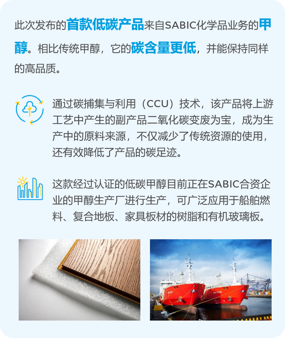SABIC首次推出经认证的低碳甲醇，助力绿色转型