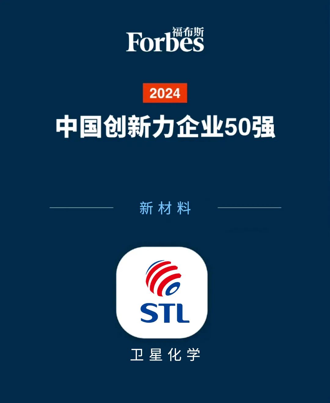 卫星化学首次登榜福布斯中国创新力企业50强