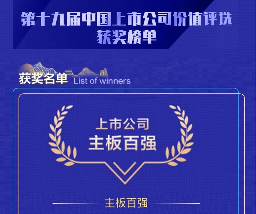 揽获三项重磅荣誉！卫星化学再度荣登上市公司价值评选权威榜单