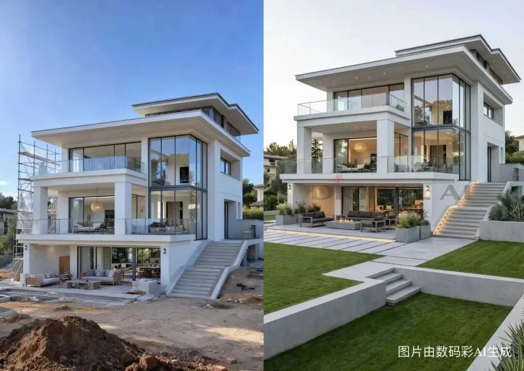 拍照、出图、落地？数码彩AI承包了我家院子、店铺和全屋装修